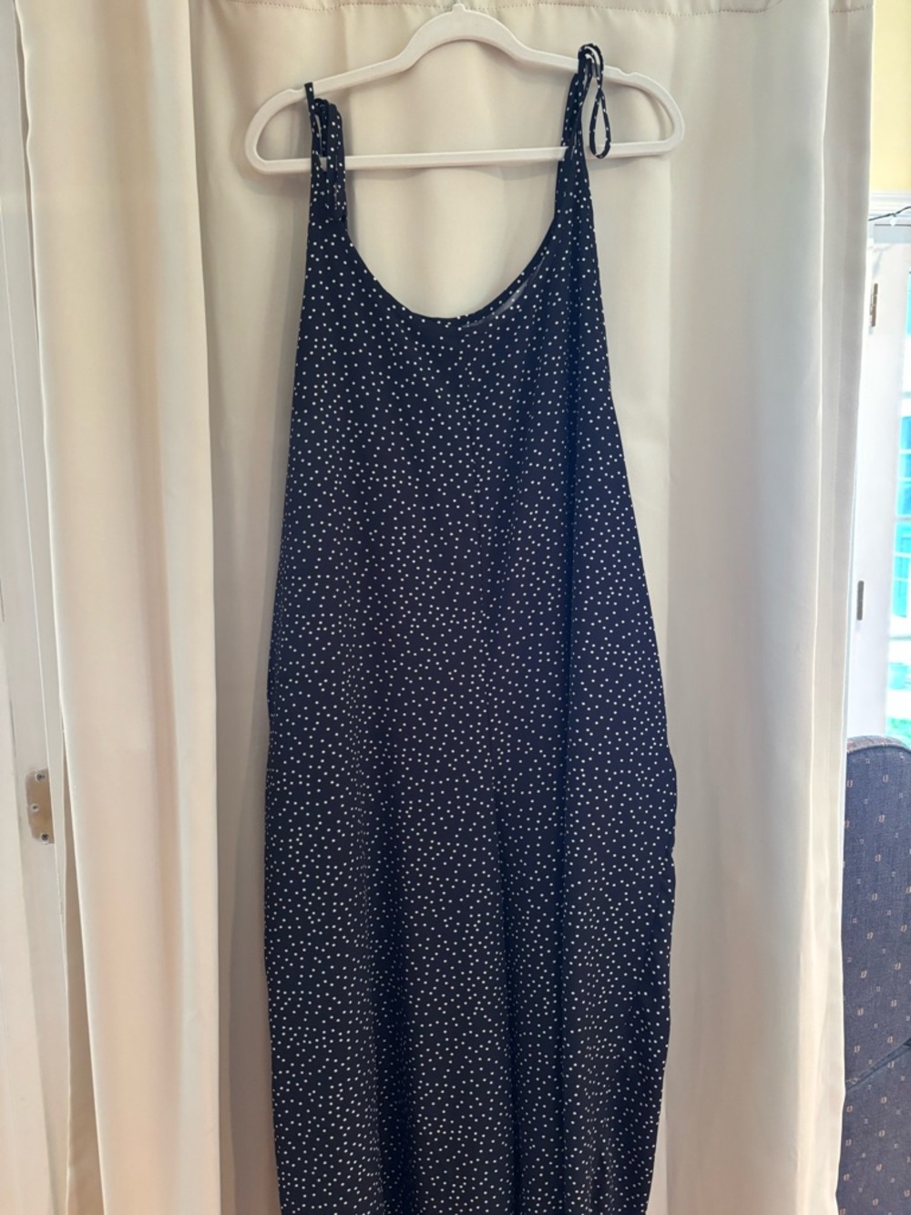 SHEIN Black Dress with White Polka Dots